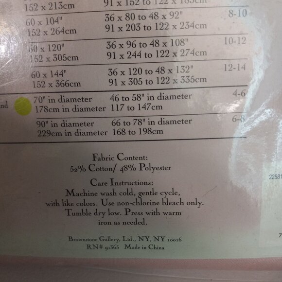 Spring Tulips Damask Tablecloth 60 X 144 Oblong Light Pink Polyester Vintage NEW - Picture 7 of 9